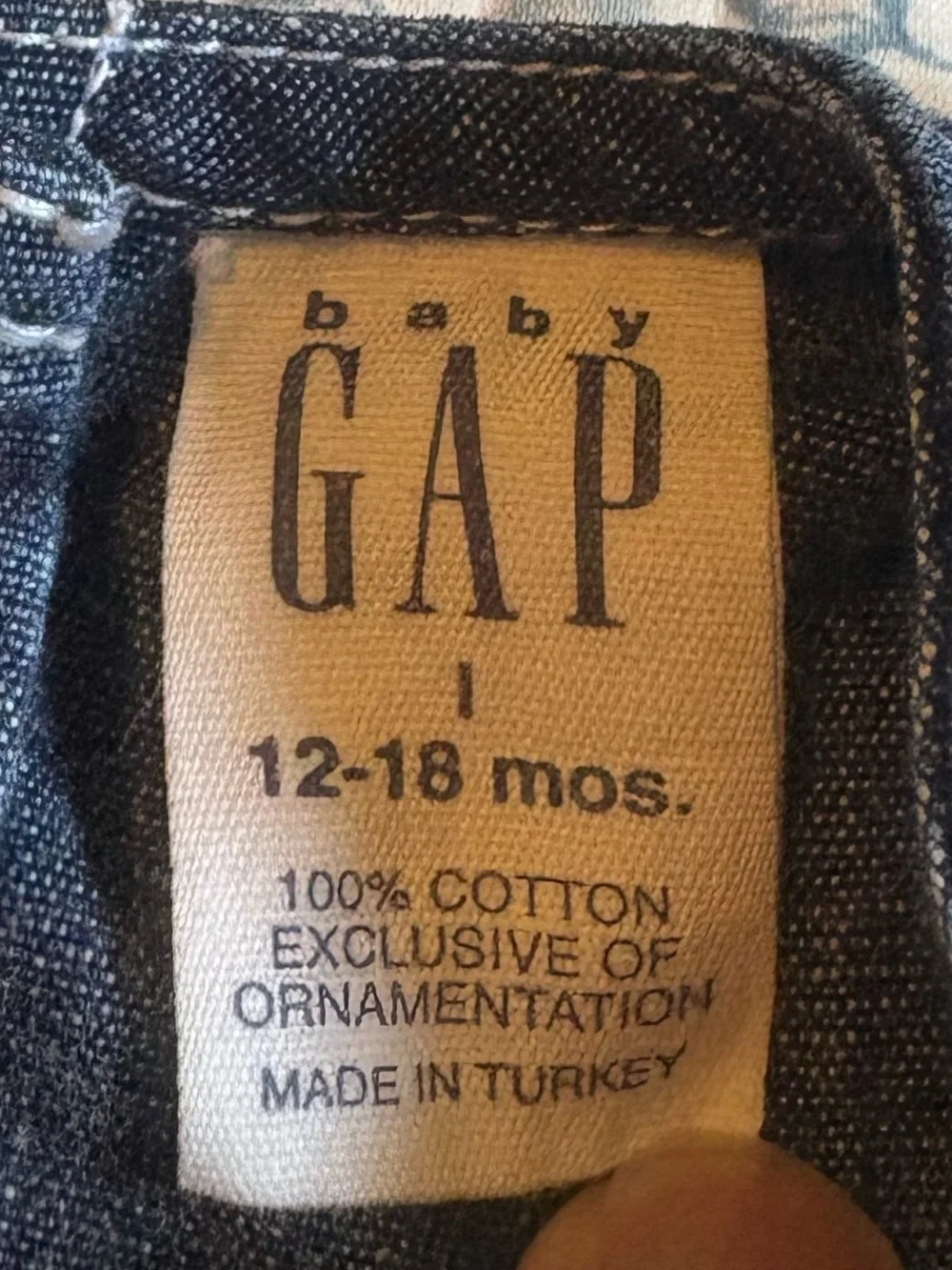 Baby Gap Girls Denim Cotton Dress with Bows